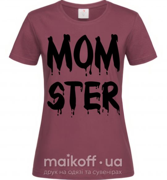 Женская футболка Momster Бордовый фото