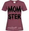 Женская футболка Momster Бордовый фото