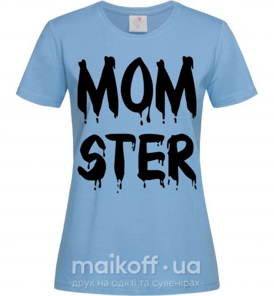 Жіноча футболка Momster Блакитний фото