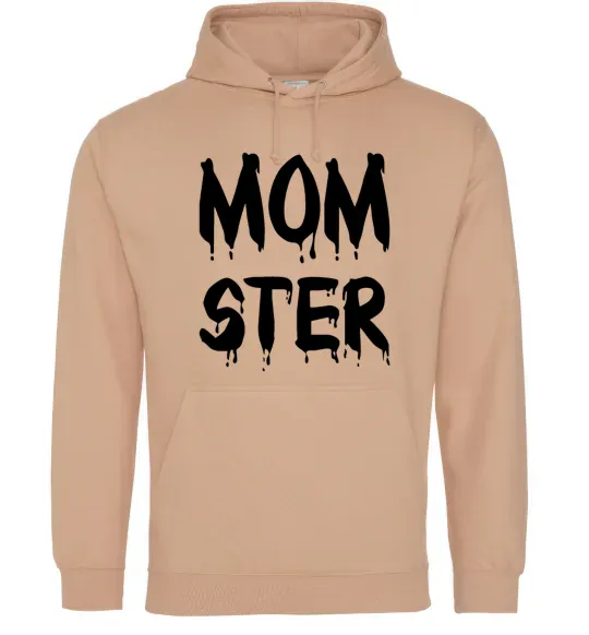 Женская толстовка (худи) Momster Песочный фото