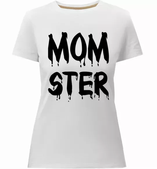 Жіноча преміум футболка Momster Білий фото