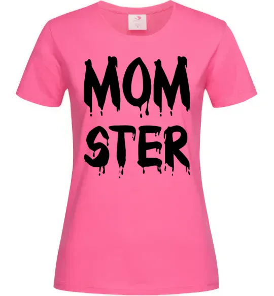 Женская футболка Momster Ярко-розовый фото