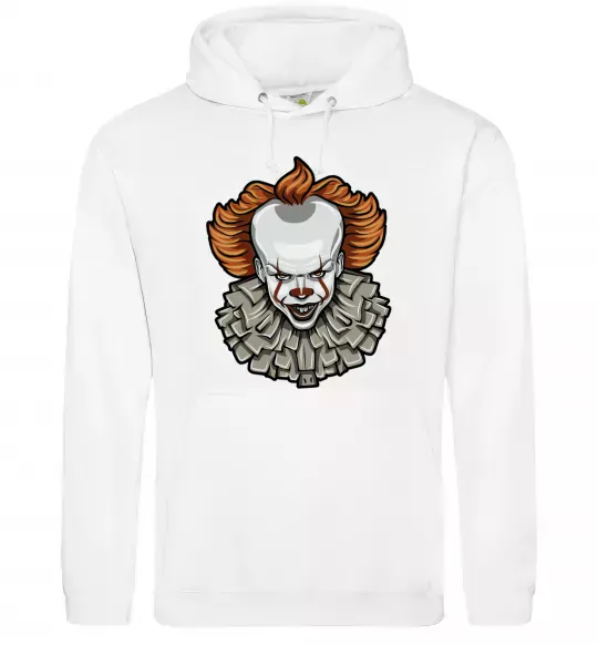 Чоловіча толстовка (худі) Оно клоун Білий фото