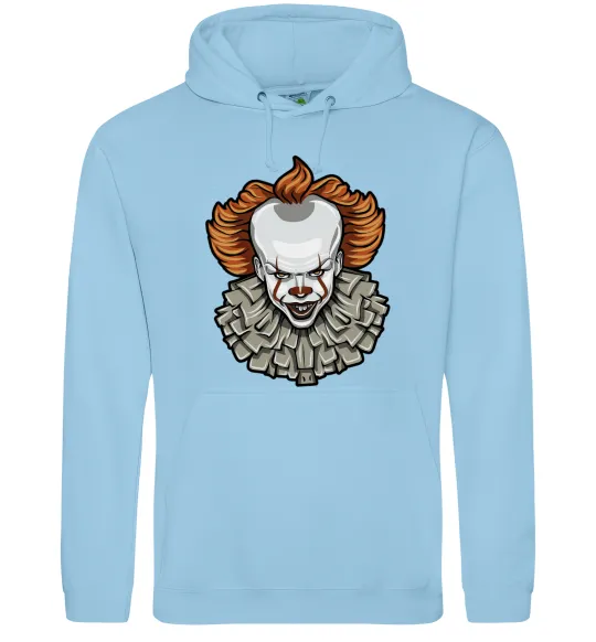 Чоловіча толстовка (худі) Оно клоун Блакитний фото