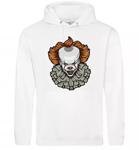 Жіноча толстовка (худі) Оно клоун Білий фото