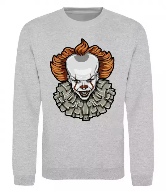 Свитшот Оно клоун Серый меланж фото