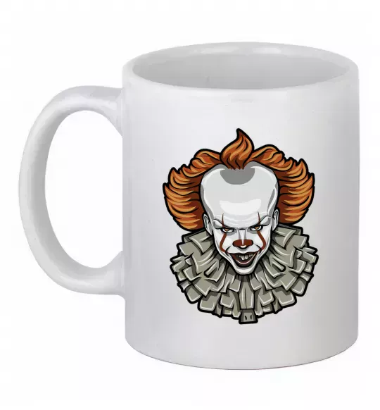 Чашка керамическая Оно клоун Белый фото