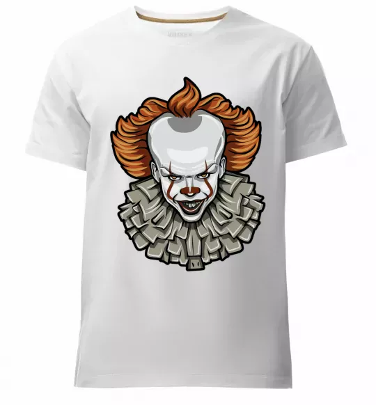 Мужская премиум футболка Оно клоун Белый фото