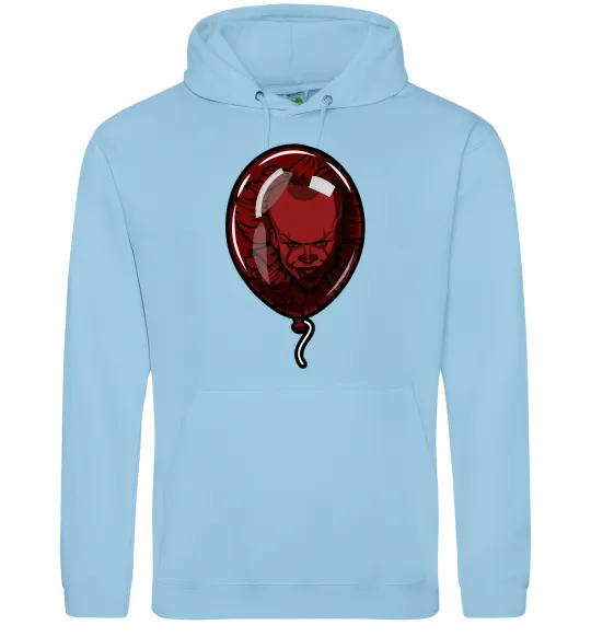 Женская толстовка (худи) Оно шарик Голубой фото