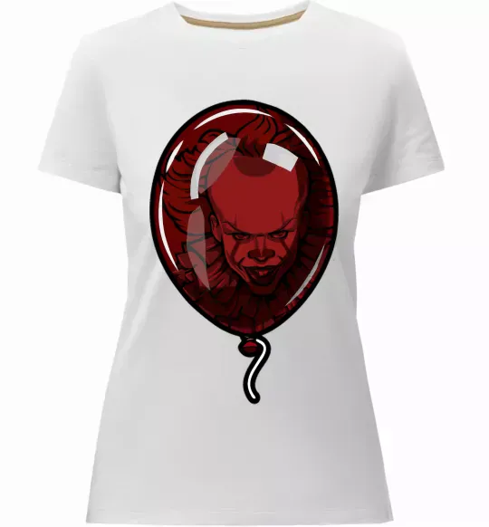 Жіноча преміум футболка Оно шарик Білий фото