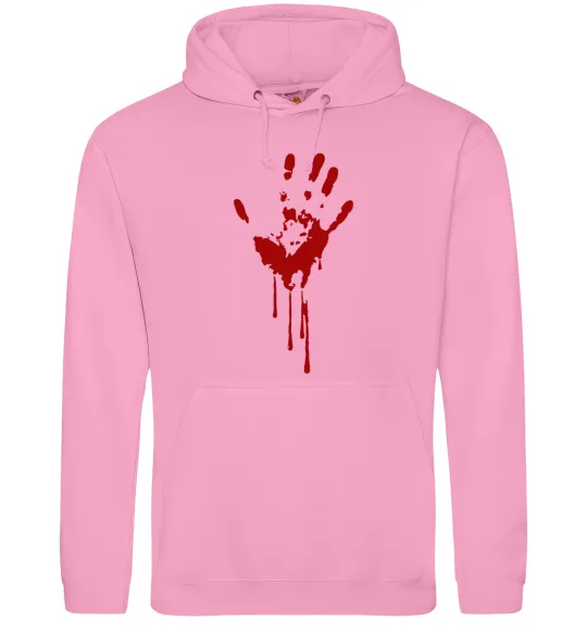 Чоловіча толстовка (худі) Кровавая ладошка Рожевий фото