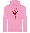 Чоловіча толстовка (худі) Кровавая ладошка Рожевий фото