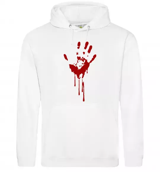 Жіноча толстовка (худі) Кровавая ладошка Білий фото