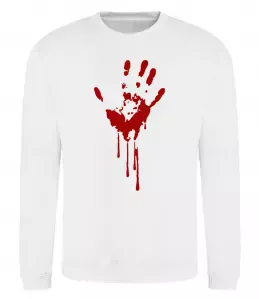 Світшот Кровавая ладошка Білий фото