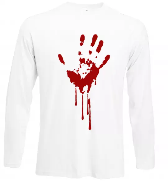 Лонгслів Кровавая ладошка Білий фото