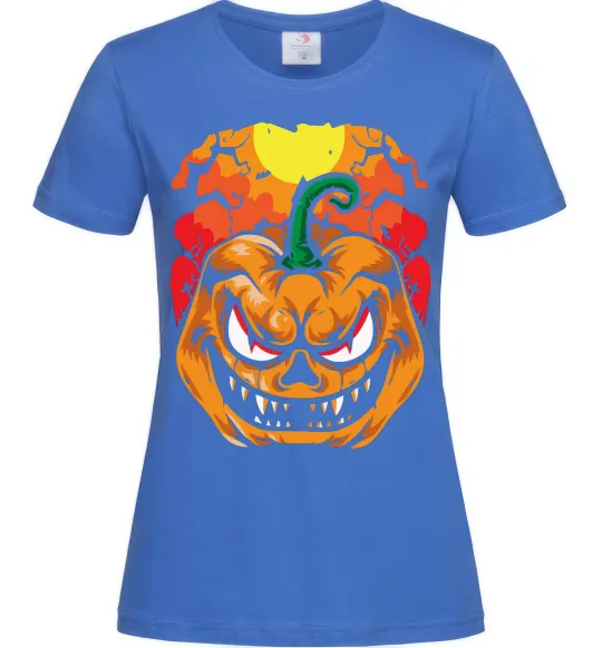 Женская футболка Лютая тыква Ярко-синий фото