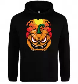 Мужская толстовка (худи) Лютая тыква Черный фото