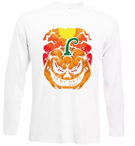 Лонгслив Лютая тыква Белый фото