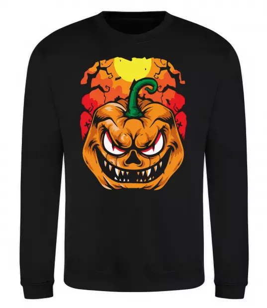 Свитшот Лютая тыква Черный фото