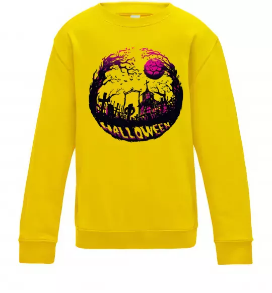 Детский Свитшот Пугающий пейзаж Солнечно желтый фото