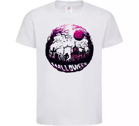 Детская футболка Пугающий пейзаж Белый фото