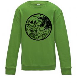 Детский Свитшот Скелет пляжник