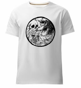 Мужская премиум футболка Скелет пляжник