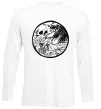 Лонгслив Скелет пляжник Белый фото