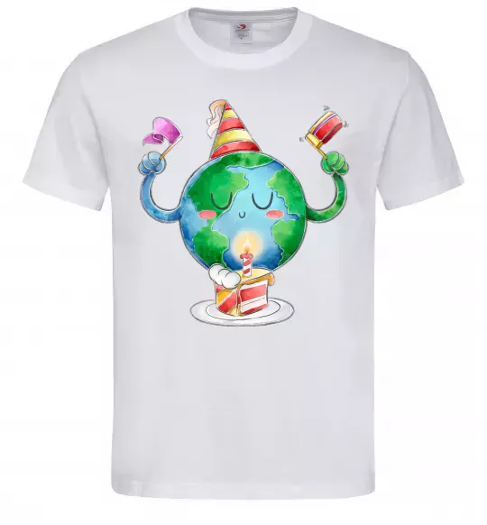 Чоловіча футболка Happy Earth Day Білий фото