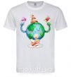 Мужская футболка Happy Earth Day Белый фото