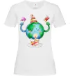 Жіноча футболка Happy Earth Day Білий Жіноча футболка Happy Earth Day Білий фото