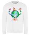 Свитшот Happy Earth Day Белый фото