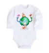 Детский боди Happy Earth Day Белый фото