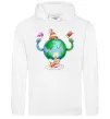 Мужская толстовка (худи) Happy Earth Day Белый фото