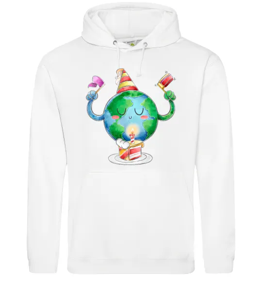 Жіноча толстовка (худі) Happy Earth Day Білий фото