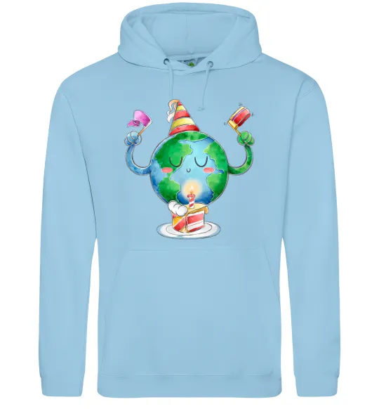 Жіноча толстовка (худі) Happy Earth Day Блакитний фото