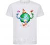 Детская футболка Happy Earth Day Белый фото