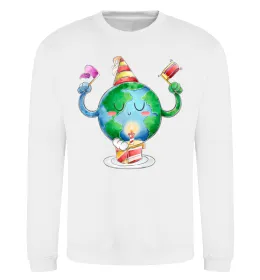 Свитшот Happy Earth Day Белый фото