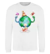 Свитшот Happy Earth Day Белый фото