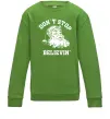 Детский Свитшот Don`t stop believin Лаймовый фото
