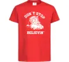Детская футболка Don`t stop believin Красный фото