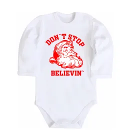 Детский боди Don`t stop believin Белый фото
