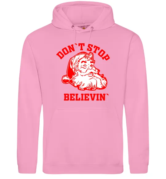 Женская толстовка (худи) Don`t stop believin Розовый фото