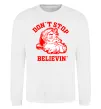 Свитшот Don`t stop believin Белый фото