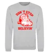 Свитшот Don`t stop believin Серый меланж фото