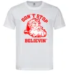 Чоловіча футболка Don`t stop believin Білий Чоловіча футболка Don`t stop believin Білий фото