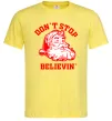Чоловіча футболка Don`t stop believin Лимонний Чоловіча футболка Don`t stop believin Лимонний фото