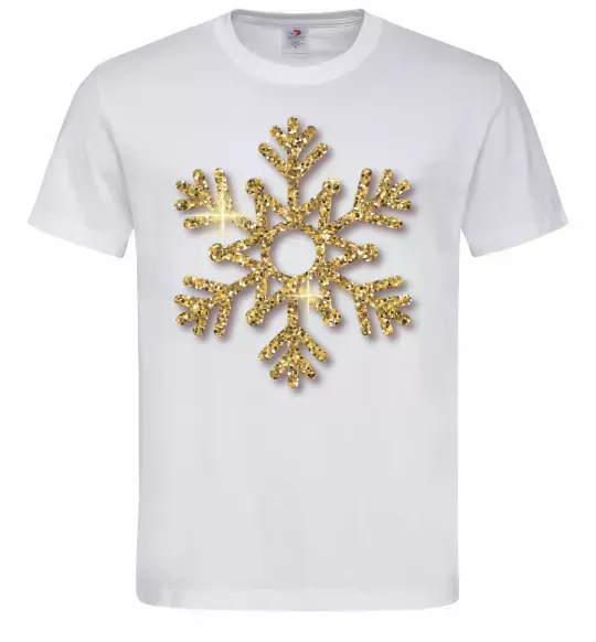 Чоловіча футболка Золота сніжинка Білий фото