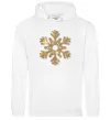 Мужская толстовка (худи) Золота сніжинка Белый фото