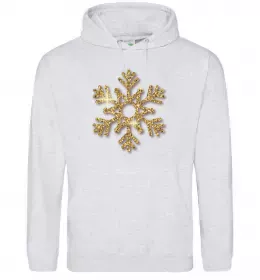 Мужская толстовка (худи) Сім'я зліпила сніговика Серый меланж фото